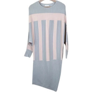 It Michaa Womens Free Size  Color Korea Striped Knit Dress
